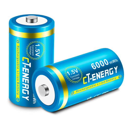 CT-ENERGY C Rechargeable Lithium Battery 2 pcs