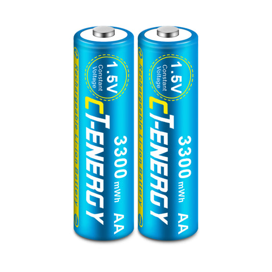 CT-ENERGY AA Rechargeable Lithium Battery 2 pcs