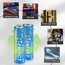 AA Lithium Batteries for Blink Outdoor Camera with Charger 1.5V,3300mWh Rechargeable Double A Battery 8 Pack for Xbox Game Controller Door Lock