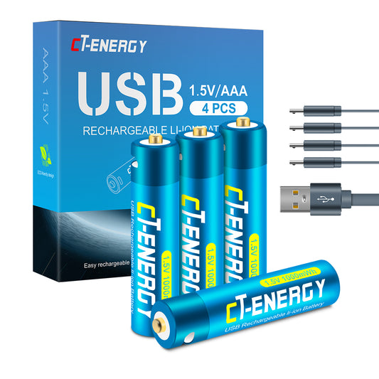 CT-ENERGY USB AAA Rechargeable Battery Set