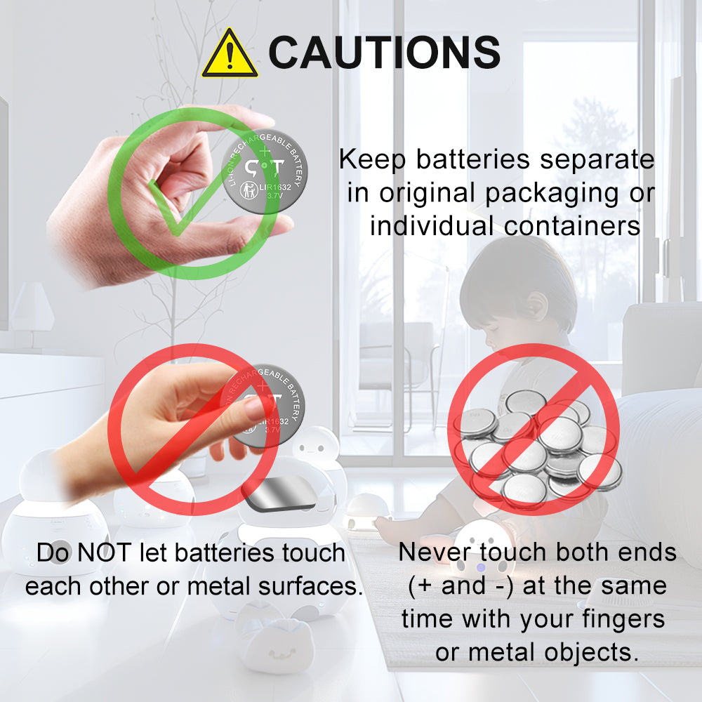 Rechargeable 1632 Batteries 4pcs for Tile Tracker 3.7V Lir1632 Battery Replacement 3.0V cr1632