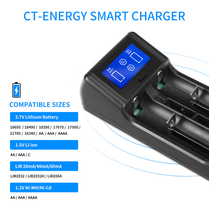 18650 Smart Battery Charger Set